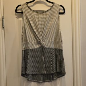 NWT Hem & Thread Striped Sleeveless Top - Black and White